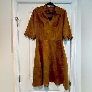 Women’s faux suede a-line dress
